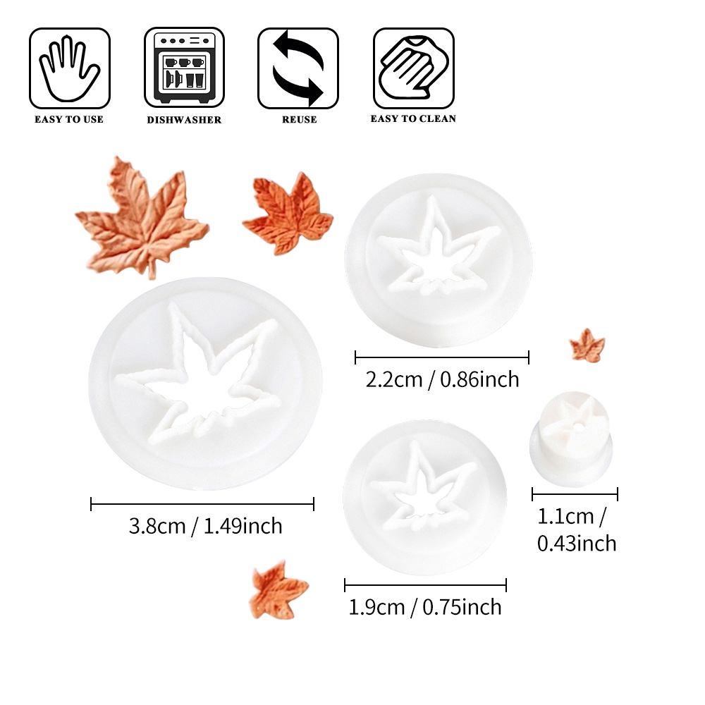 Fall Maple Leaf Plastic Cutter - огляд і ціна Cookies Pack