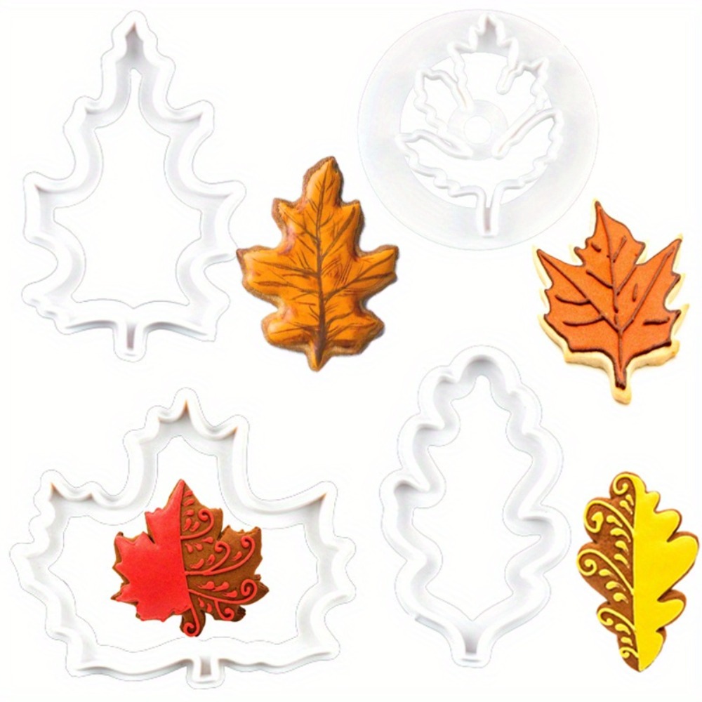 4Pcs Set Fall Leaf Cookie Cutt - огляд і ціна Cookies Pack